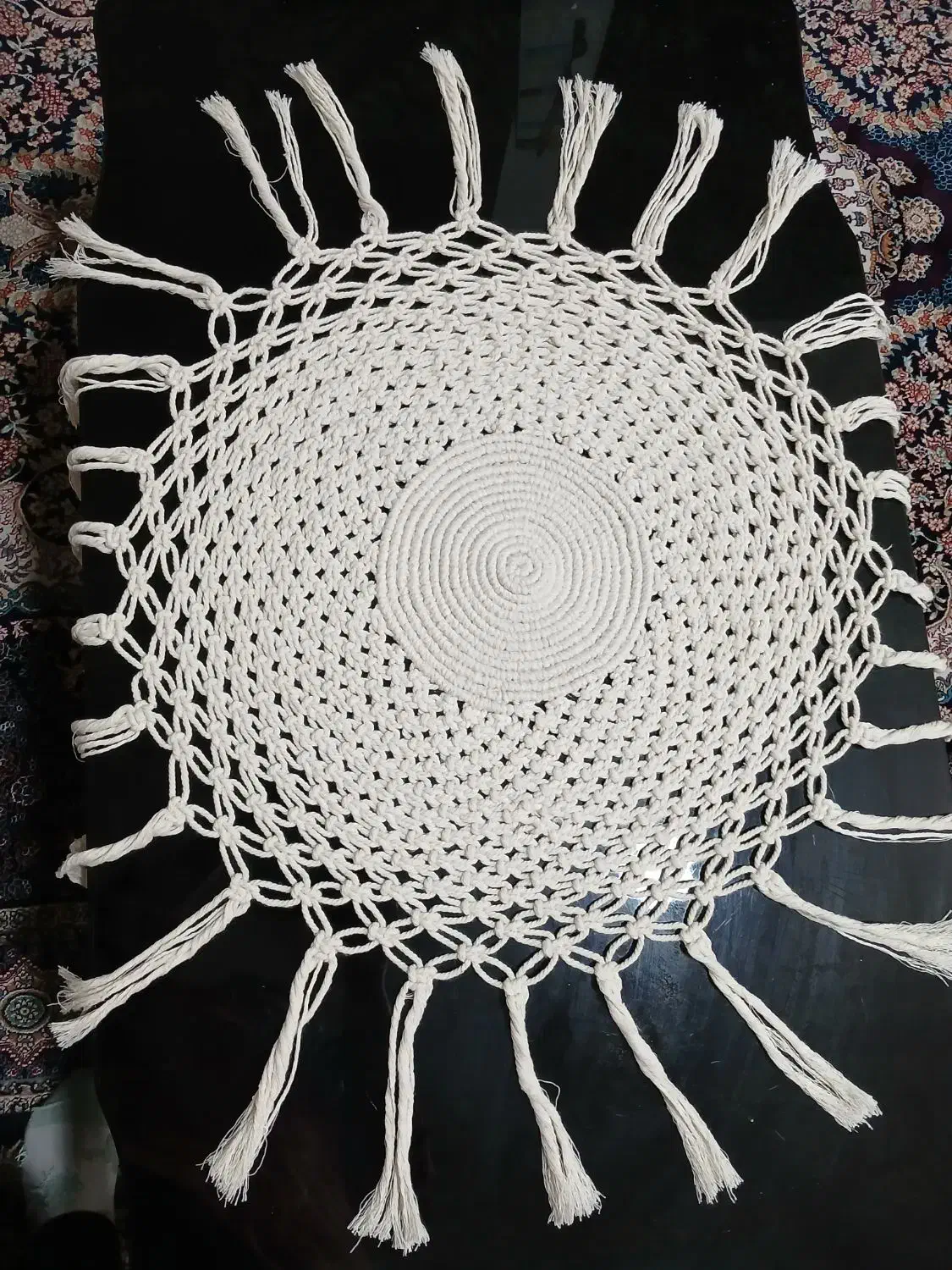 رومیزی مکرومه|پرده، رانر، رومیزی|قم, ولیعصر|دیوار