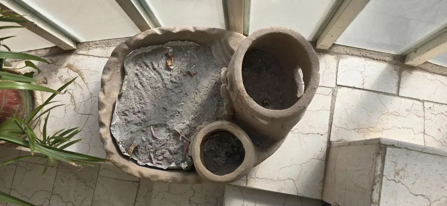 منقل گلی|ظروف پختوپز|خمینیشهر, |دیوار