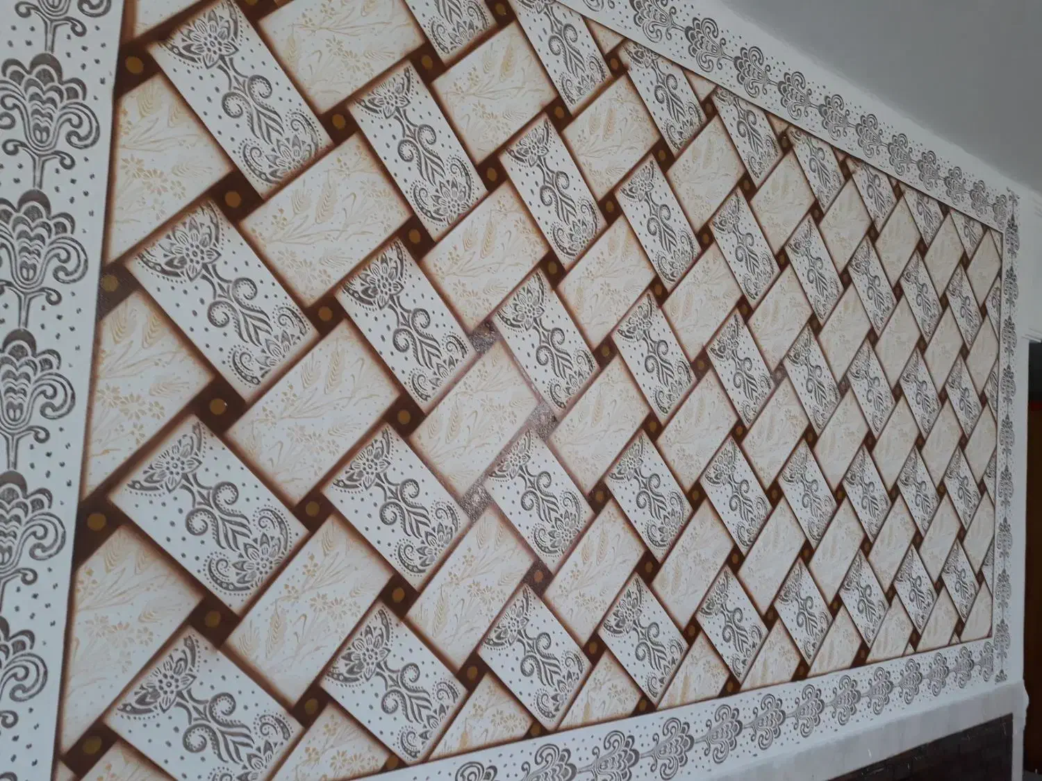 فروش غلطک طرح دار طرح کاغذدیواری نقاشی ساختمان|ابزارآلات|باغستان, |دیوار