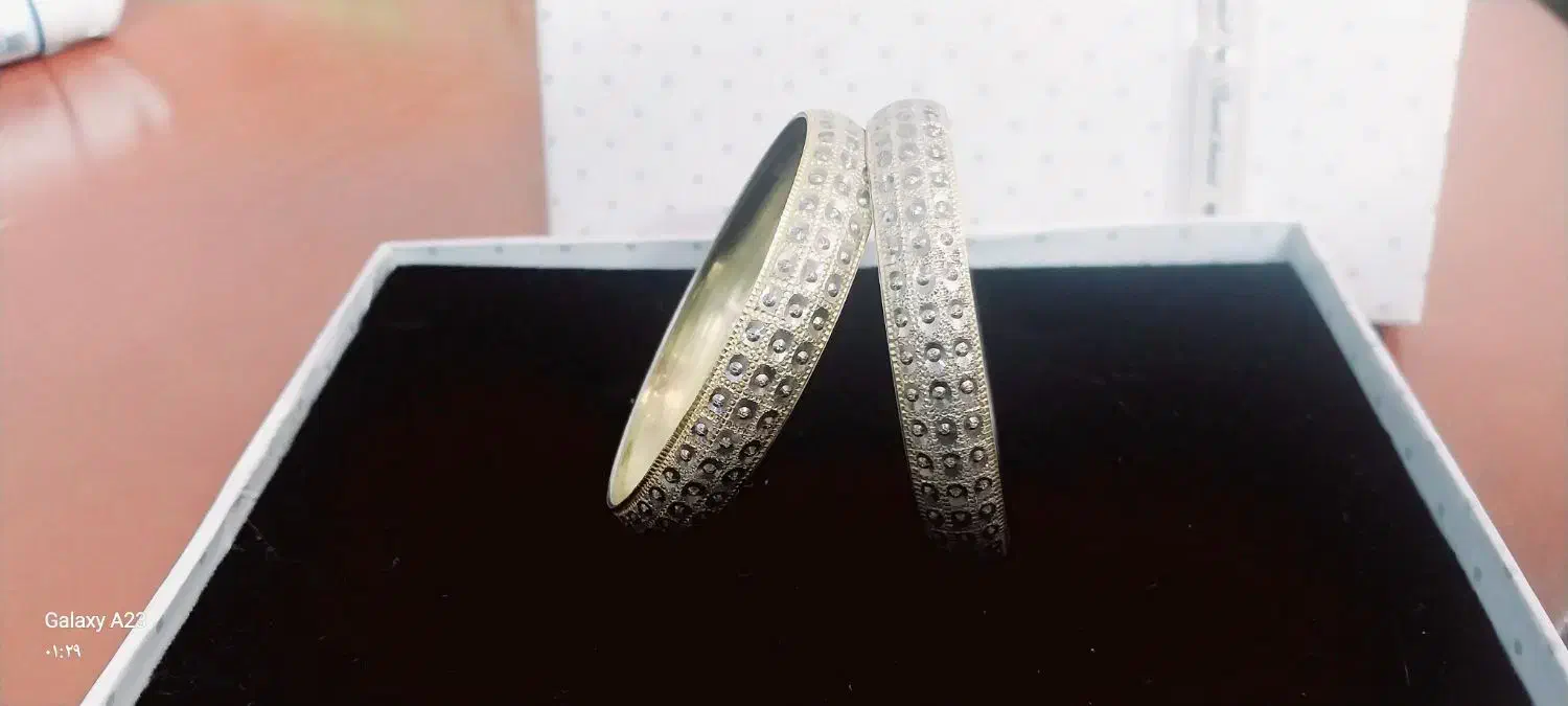 النگو نقره مشابه طلا۲عدد|جواهرات|سمنان, |دیوار