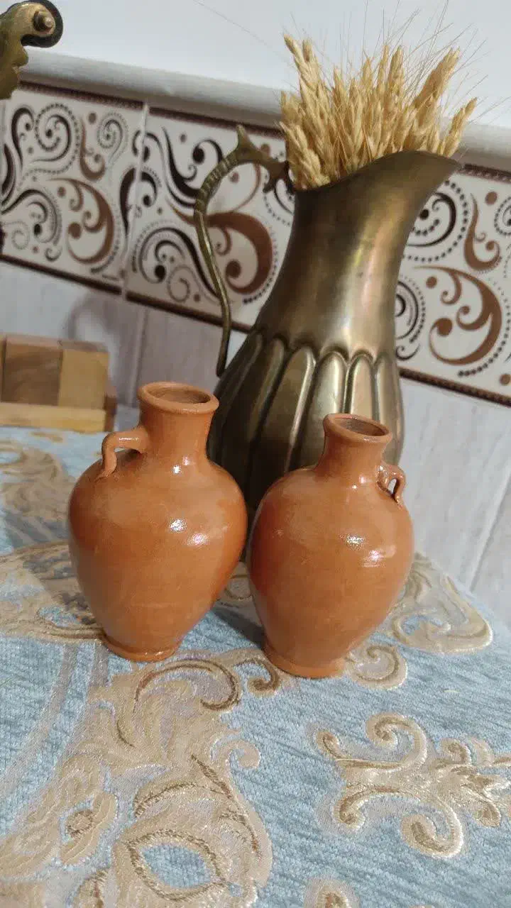 کوزه سفالی تزئینی دکوری|صنایع دستی و سایر لوازم تزئینی|قم, شهر قائم|دیوار