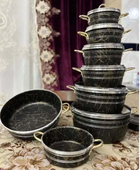 سرویس قابلمه ۱۴پارچه یک سرویس مونده|ظروف پختوپز|اردبیل, |دیوار