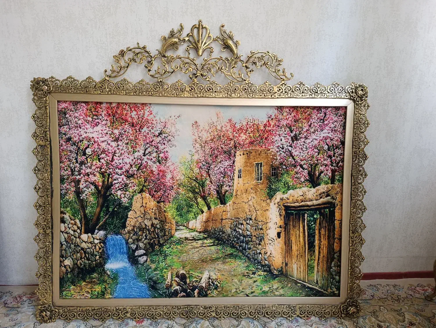 تابلو فرش برنز اصل|تابلو فرش|قم, دروازه چوبی|دیوار