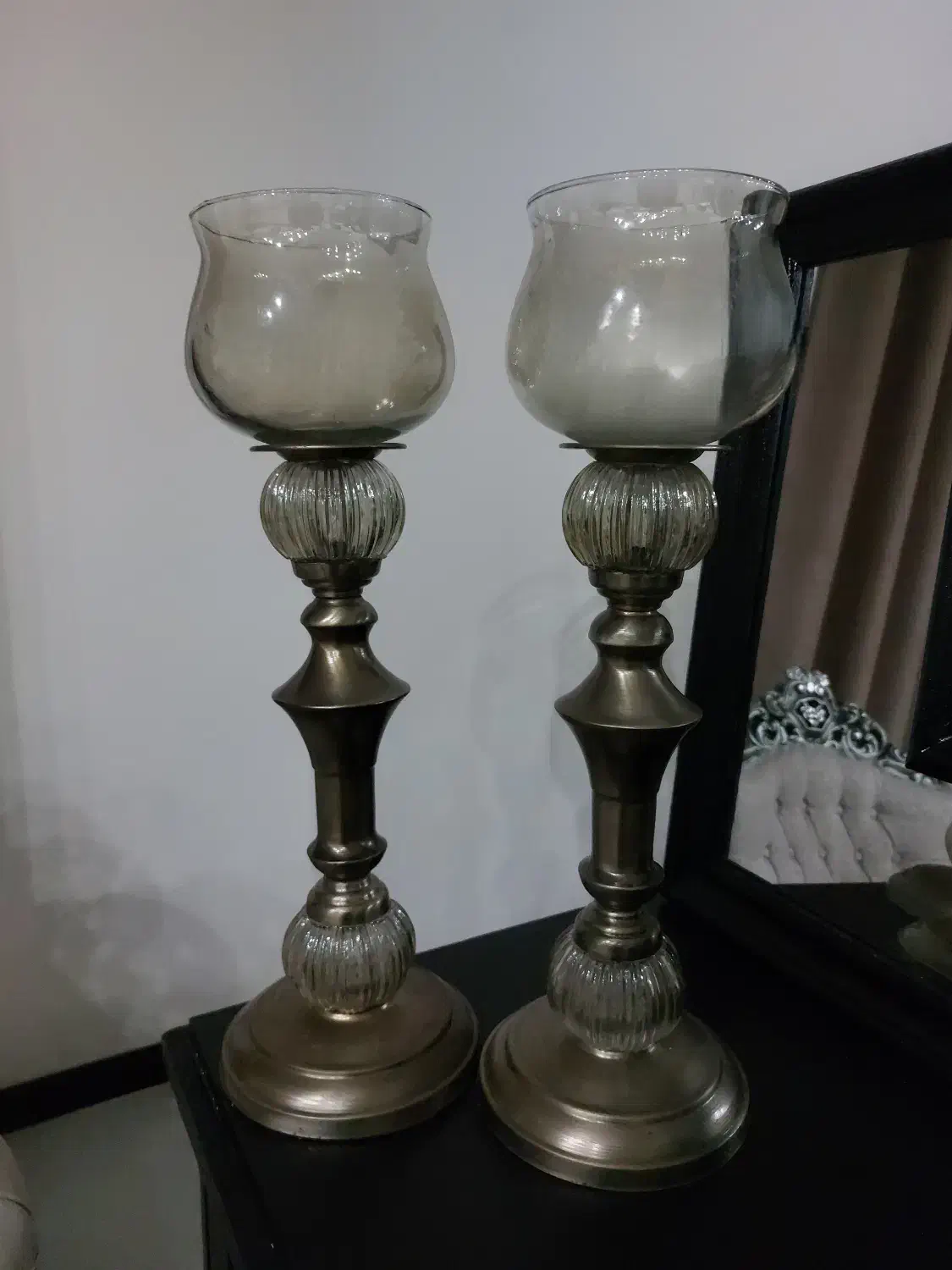 ۲عدد شمع دان|چراغ خواب و آباژور|چمستان, |دیوار