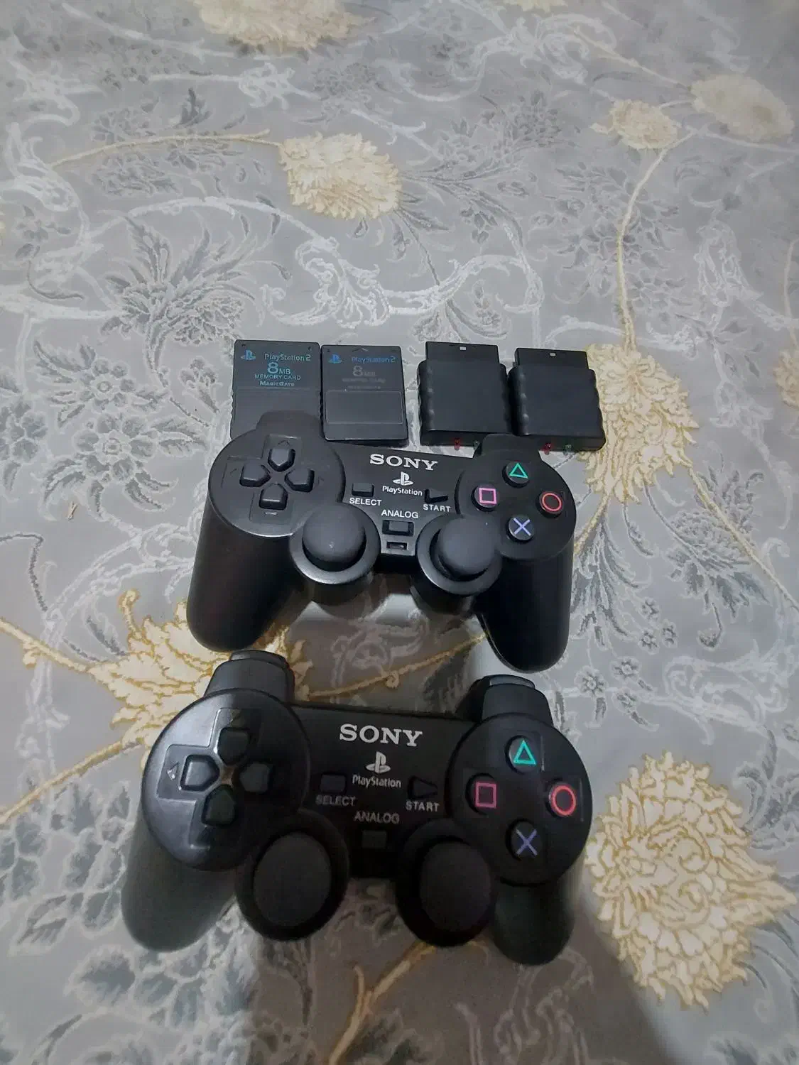 دسته پلی استیشن 2 بی سیم و دو عدد مموری کارت|کنسول، بازی ویدئویی و آنلاین|الوند, |دیوار