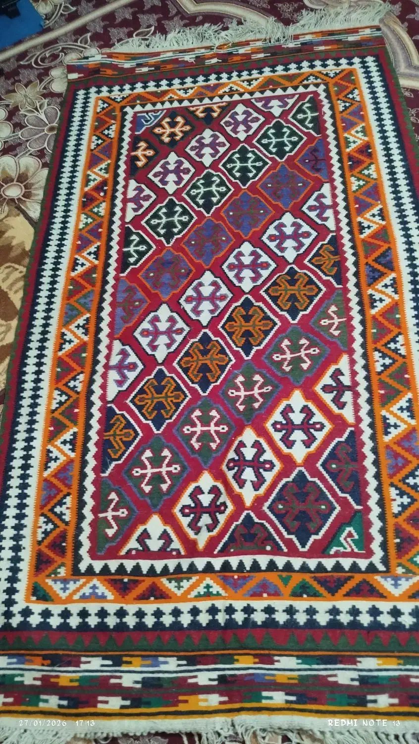 گلیم قشقایی|گلیم، جاجیم، گبه|کازرون, |دیوار