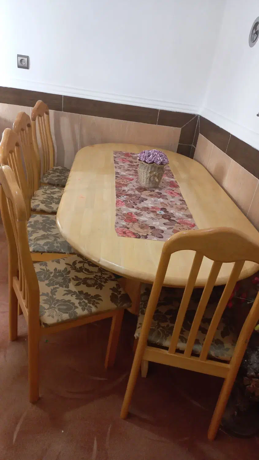 میز ۶نفره خارجی|میز و صندلی غذاخوری|بندر گناوه, |دیوار