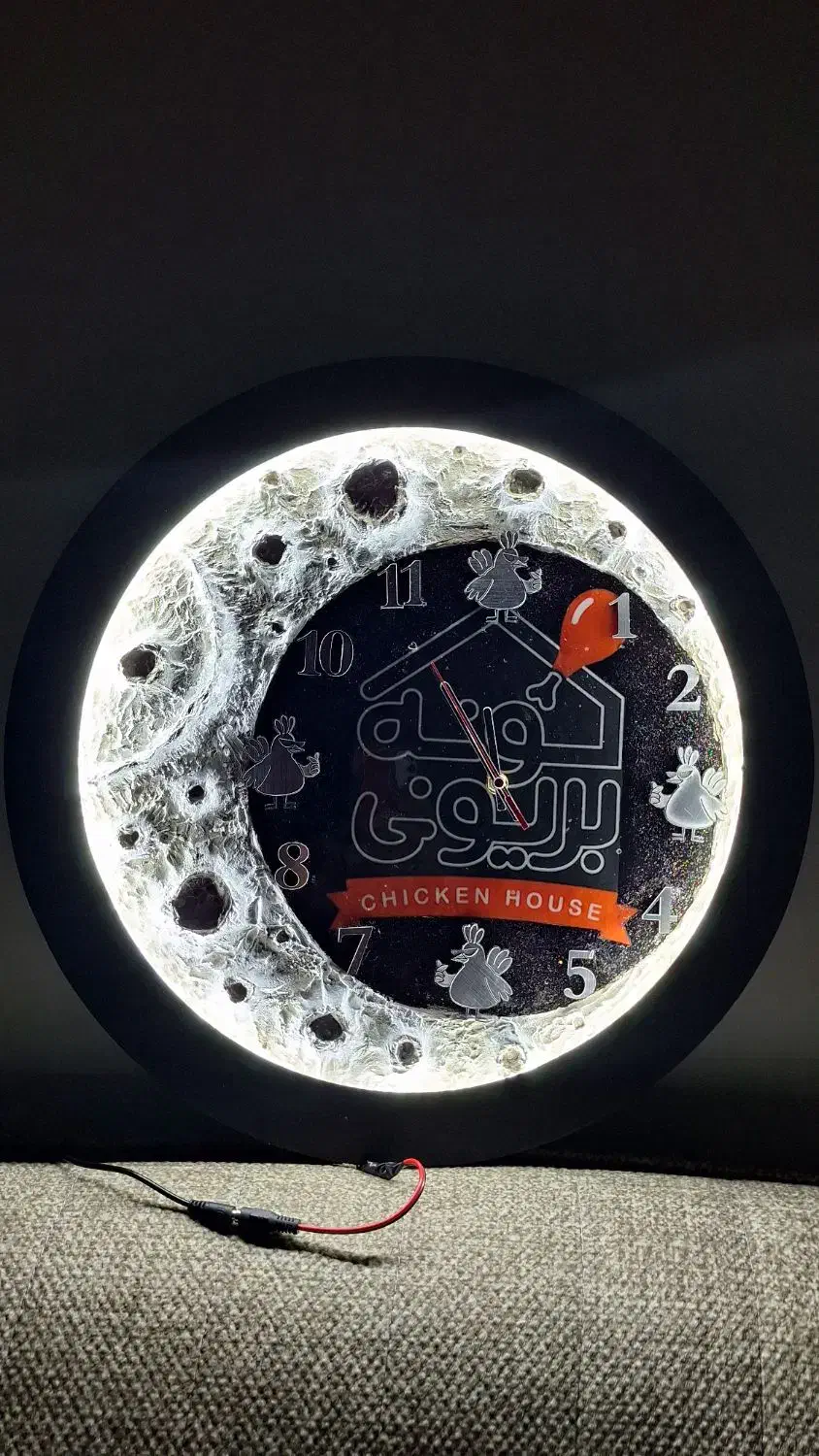 ساعت طرح ماه تبلیغاتی|ساعت دیواری و تزئینی|بابل, |دیوار