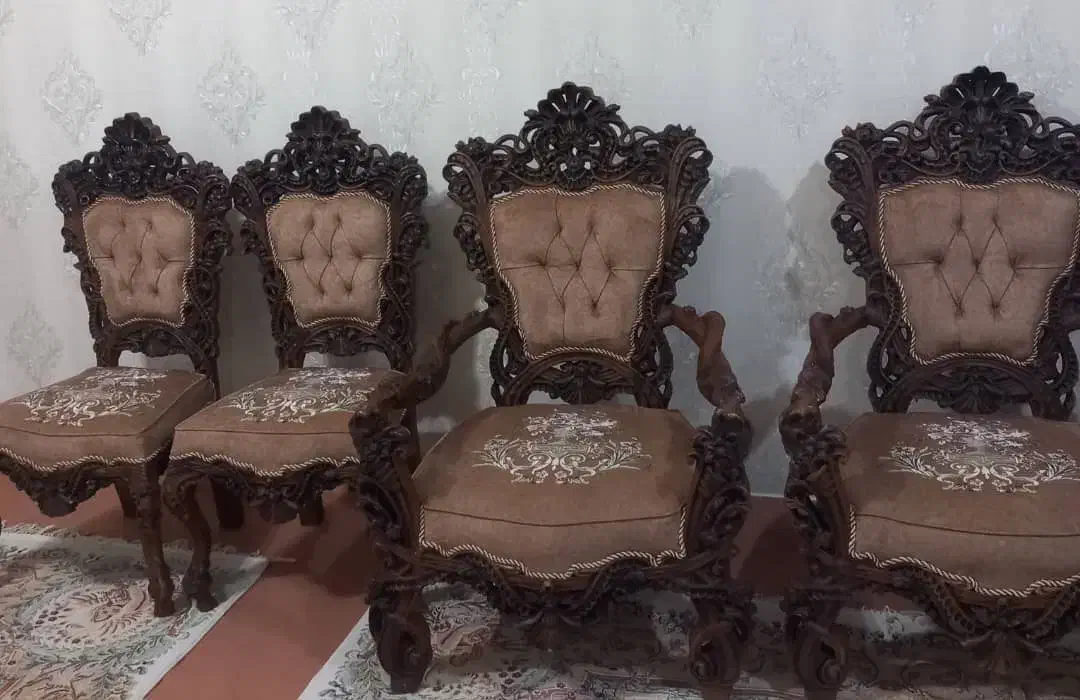 مبل سلطنتی  با چوب راش|مبلمان خانگی و میز عسلی|پارس‌آباد, |دیوار