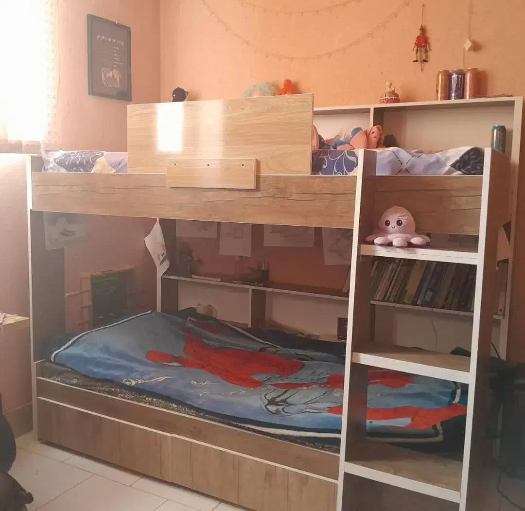 تخت دو طبقه|تخت و سرویس خواب|شاهین‌شهر, فردوسی|دیوار