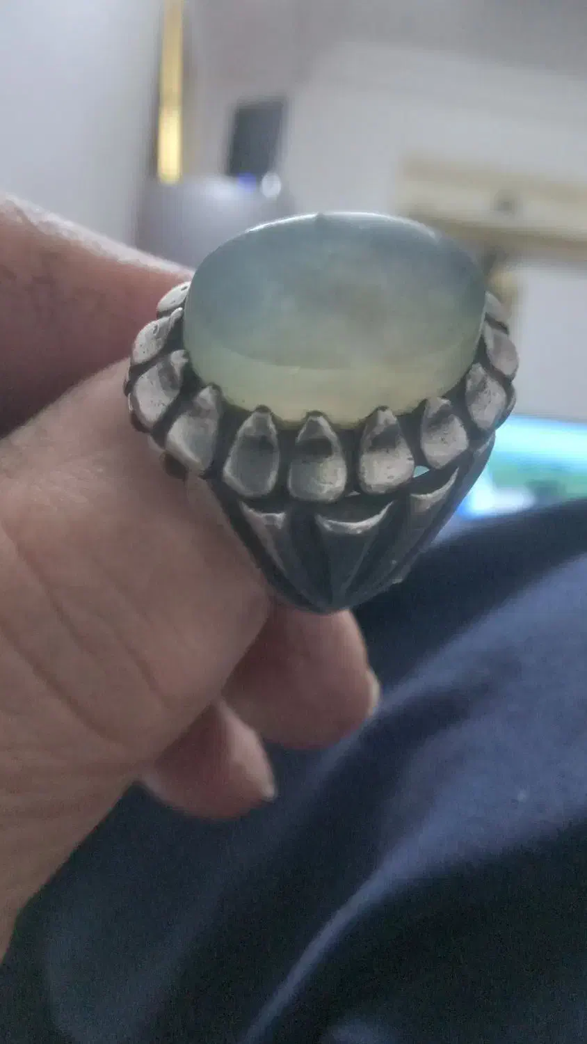 انگشتر عقیق کار دست کهنه سنک کبود|جواهرات|گرگان, |دیوار