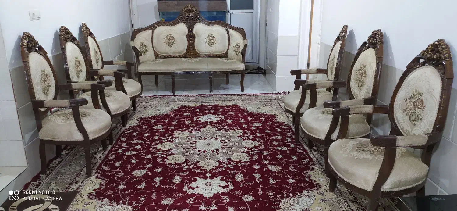 مبل سلطنتی چوب گردو|مبلمان خانگی و میز عسلی|صدرا-فارس, فاز ۲|دیوار