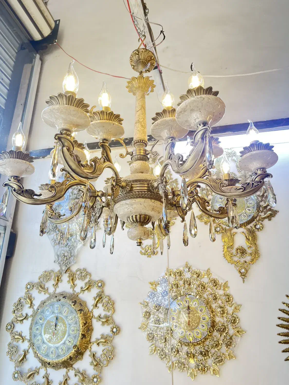 ساخت انواع لوستر برنزی|لوستر و چراغ آویز|کاشان, امیرکبیر|دیوار