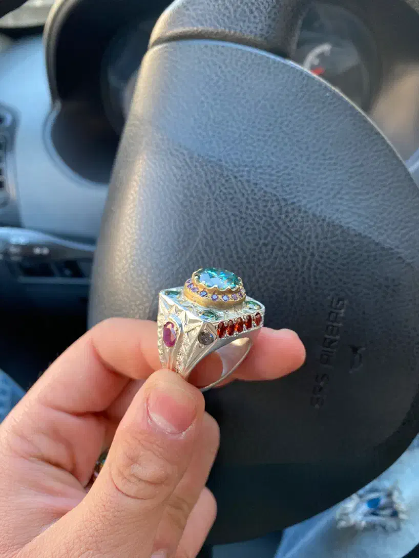 انگشتر دستبند گردبند تسبیح نقره موزانایت تایلند|جواهرات|تهران, شهرک طالقانی|دیوار