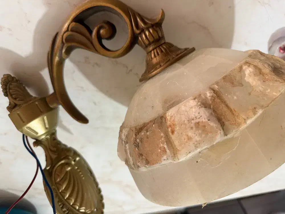 لوستر کلاسیک از سنگ مرمر|لوستر و چراغ آویز|قرچک, شهرک طلائیه|دیوار