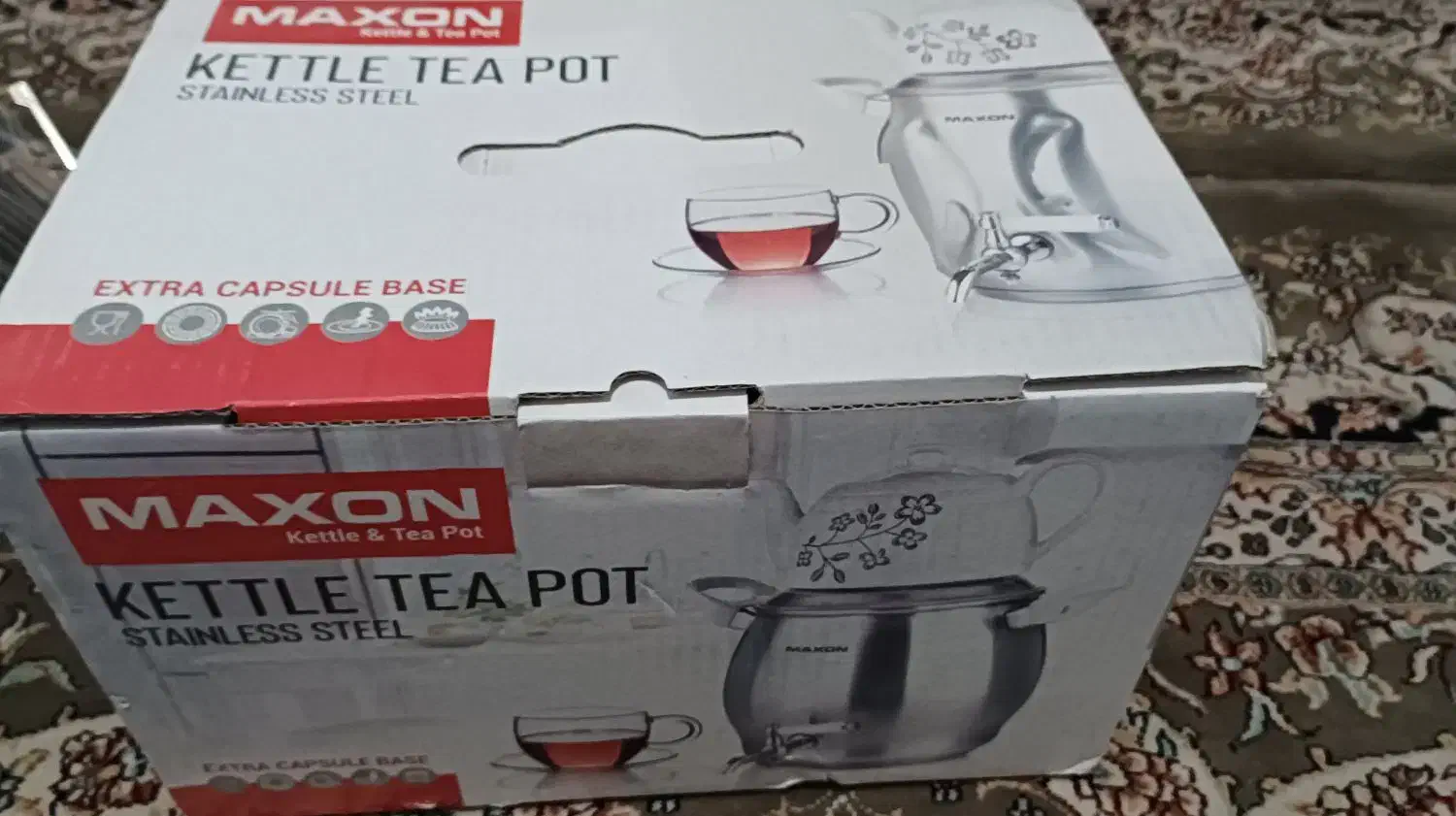 ست کتری شیردار استیل با قوری چینی|قوری، کتری، قهوهساز دستی|نسیمشهر, |دیوار