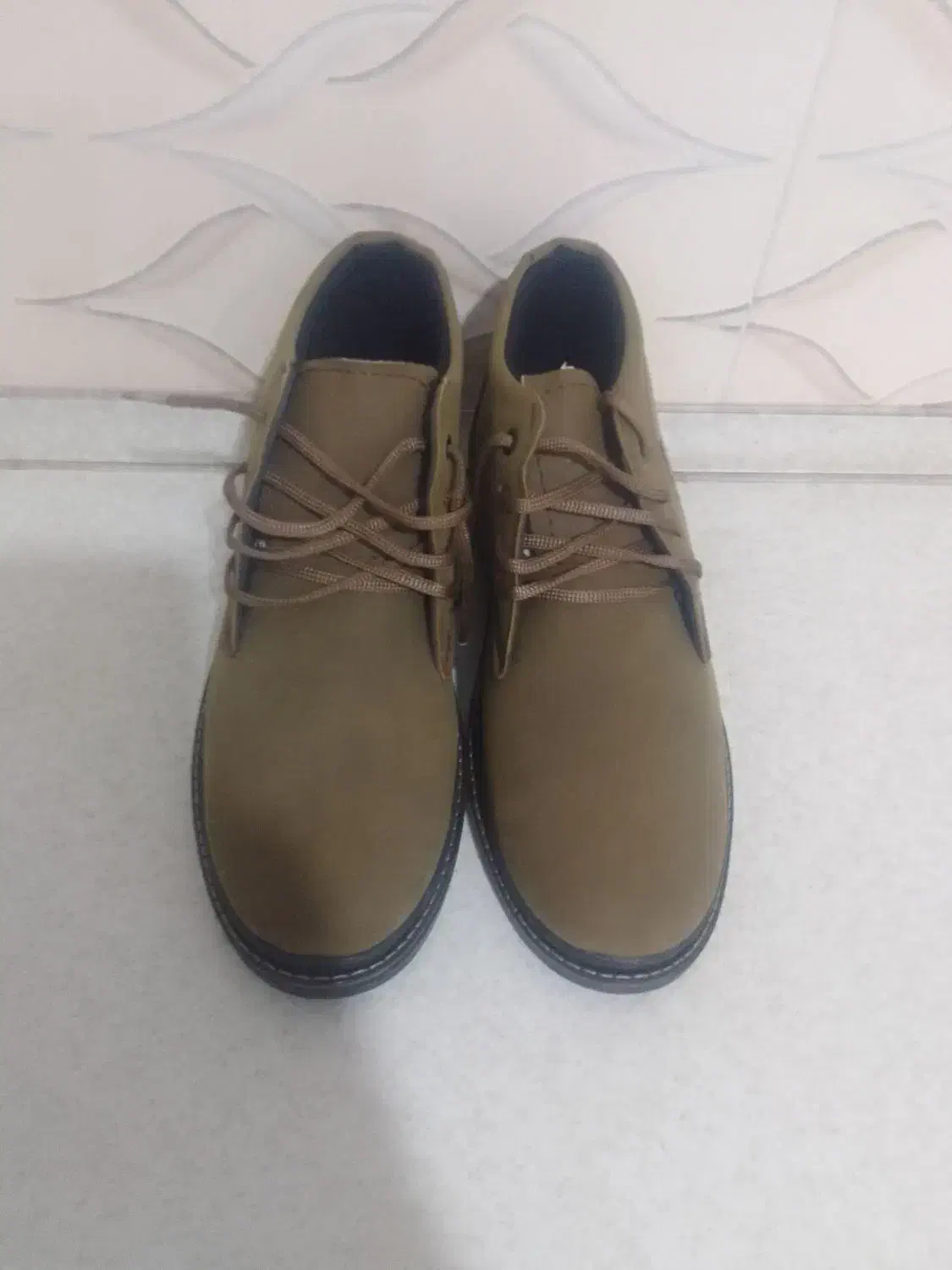 کفش نیم پوت نو چرم مصنوعی دور دوز ۴۲ زیتونی|کیف، کفش، کمربند|مراغه, |دیوار