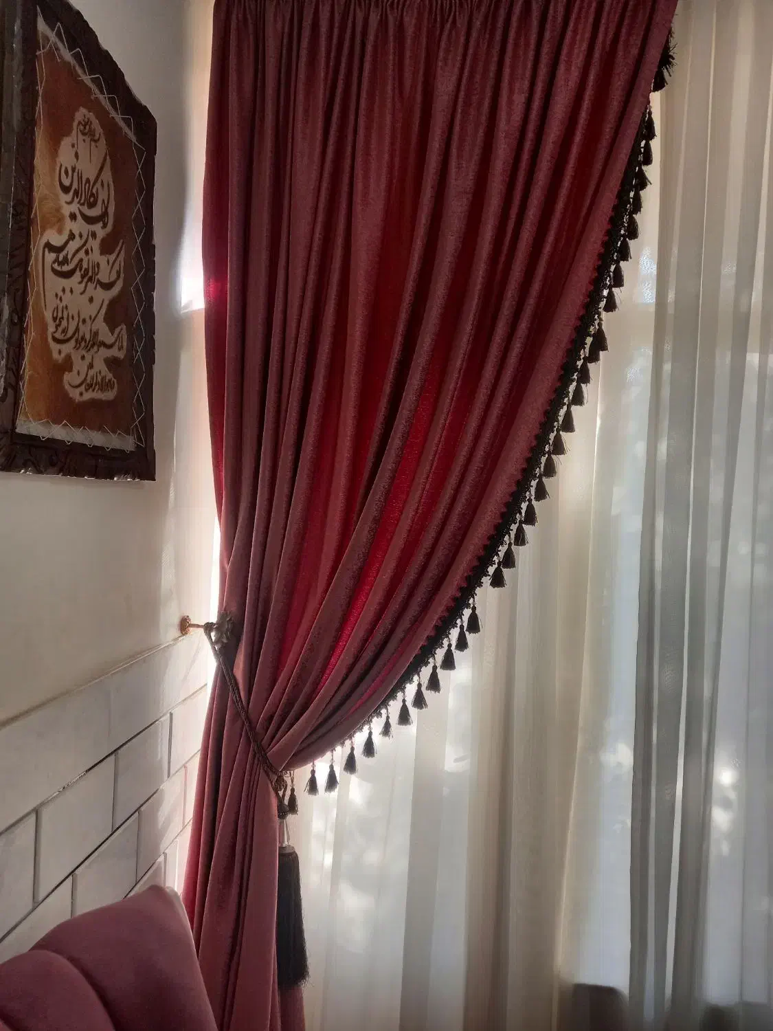 یالان مخمل پرده|پرده، رانر، رومیزی|خمینیشهر, |دیوار