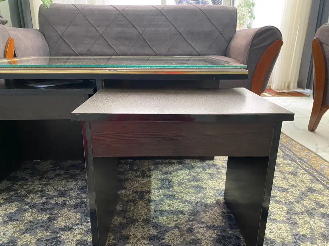 میز جلو مبلی همراه با چهار عسلی تو کار|مبلمان خانگی و میز عسلی|پیر بکران, |دیوار