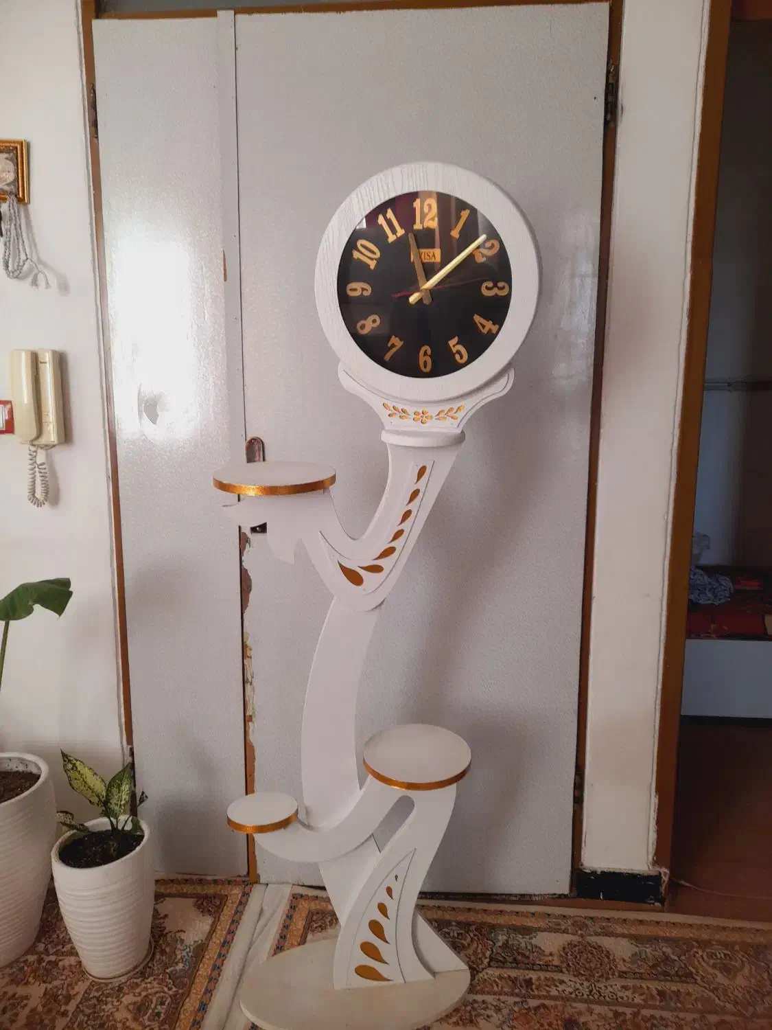 ساعت ایستاده کاملا تازه تازه با منور قوری|ساعت دیواری و تزئینی|مریوان, |دیوار