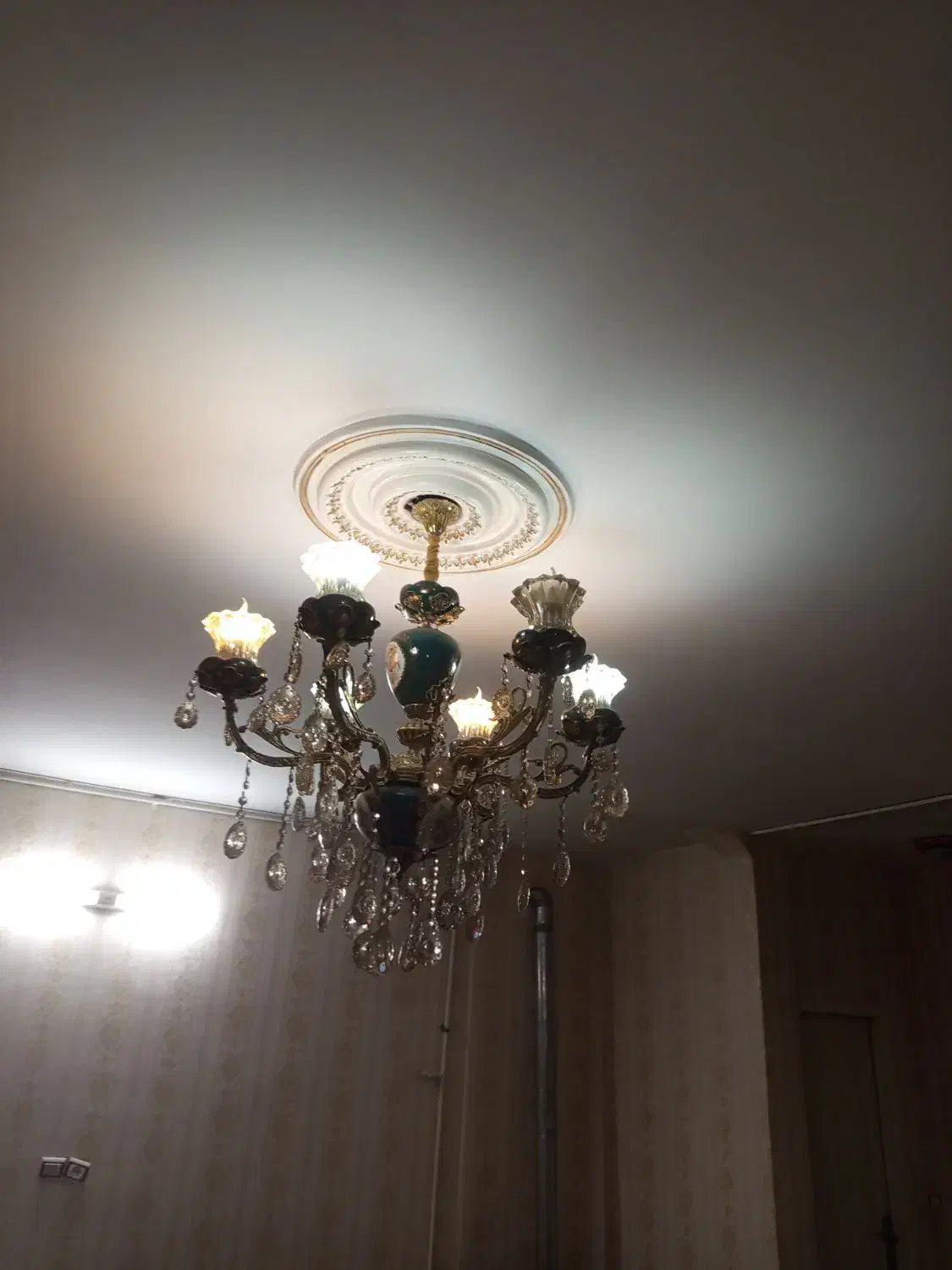 لوستر برنج سرامیکی|لوستر و چراغ آویز|قرچک, باقرآباد|دیوار