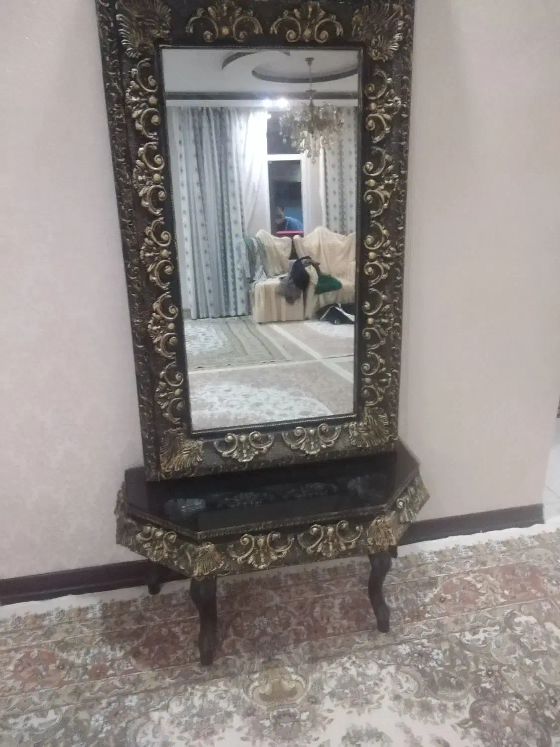 اینه قدی به همراه زیر میزی|آینه|ملایر, |دیوار