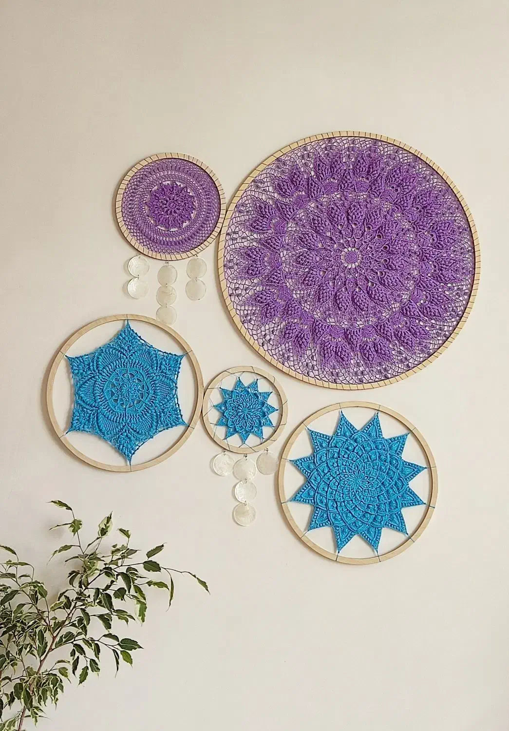 دیوارکوب (ماندالاهای ) دستبافت|صنایع دستی و سایر لوازم تزئینی|نجف‌آباد, مزرعه طالب|دیوار