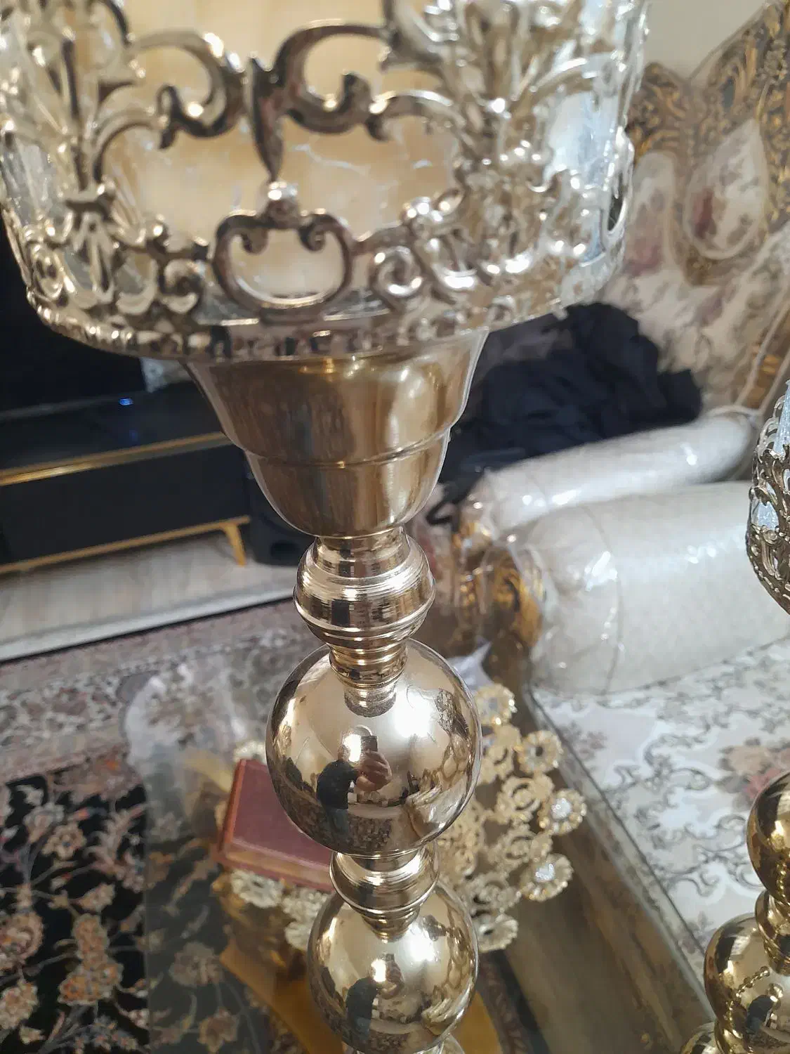 دو عدد جا شمعی کنار سالنی نو و بسیار زیبا|صنایع دستی و سایر لوازم تزئینی|ری, ظهیرآباد|دیوار