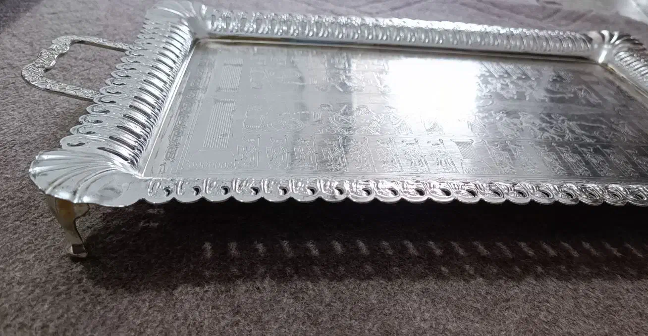 سینی چای خوری پایه دار استیل|ظروف سرو و پذیرایی|شیراز, مسلم|دیوار