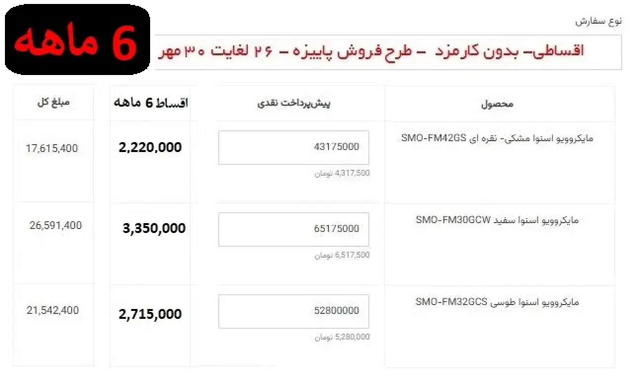 مایکرویو اقساطی بدون سود|اجاق گاز و لوازم برقی پختوپز|گرگان, |دیوار