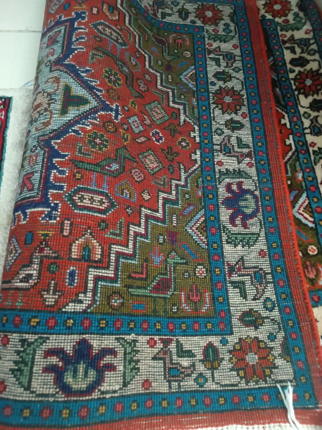 فرش|پشتی|تبریز, |دیوار