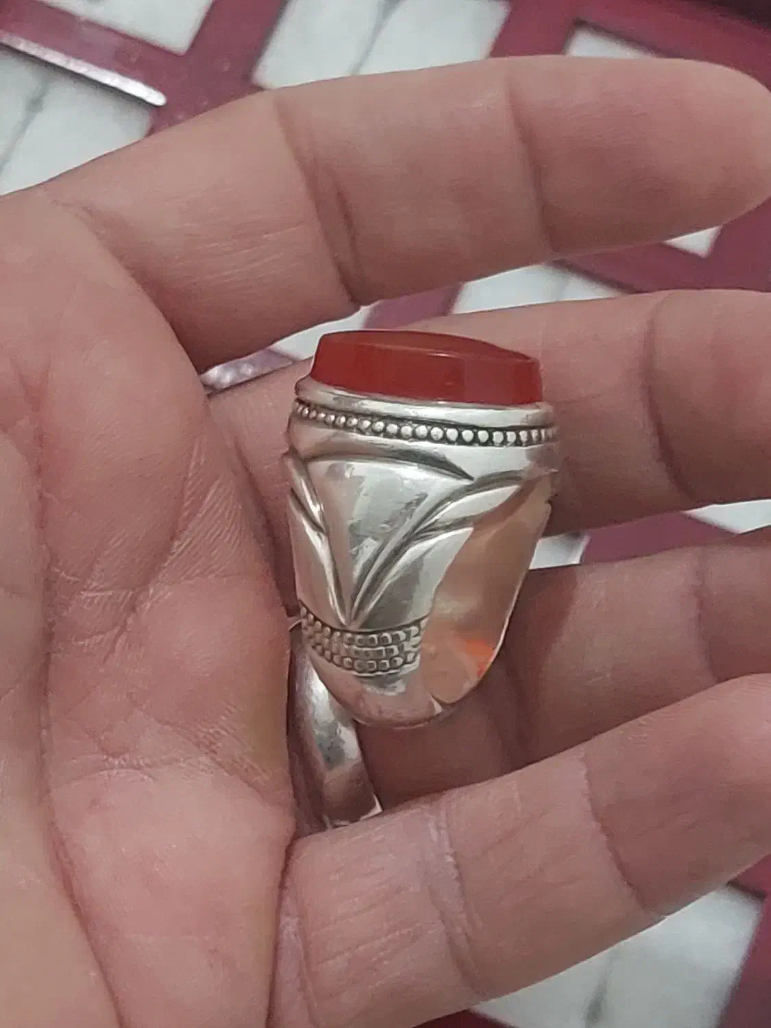 انگشتر عقیق  دو مهر|جواهرات|خرم‌آباد, |دیوار