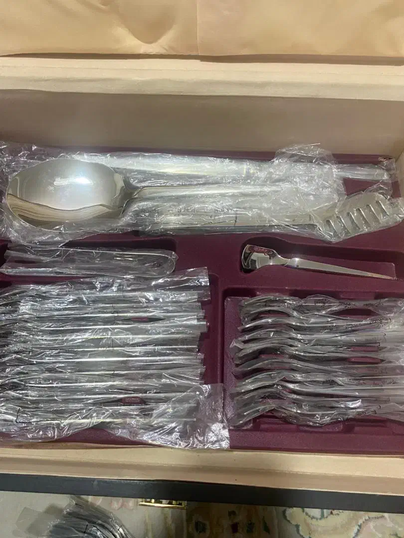 فروش سرویس قاشق چنگال ۱۸پارچه اصل استیل|ظروف سرو و پذیرایی|گنبد کاووس, |دیوار