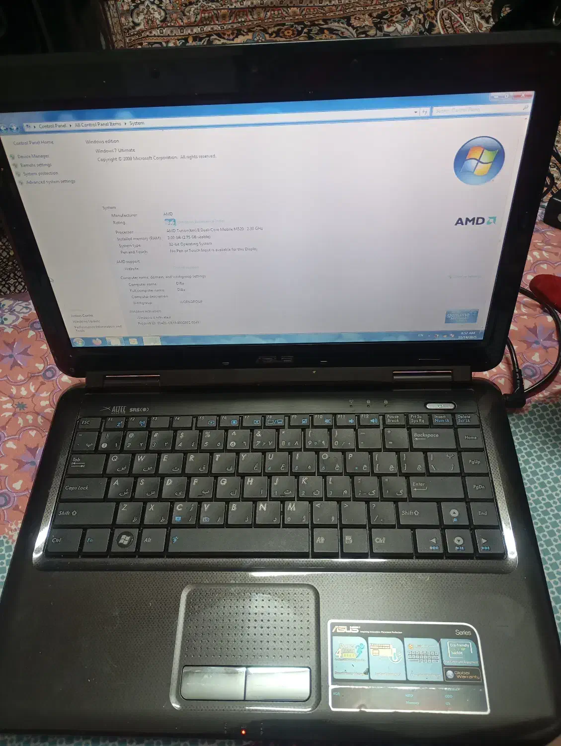 لبتاب ایسوس|رایانه همراه|کرج, فاز ۳ گوهردشت|دیوار