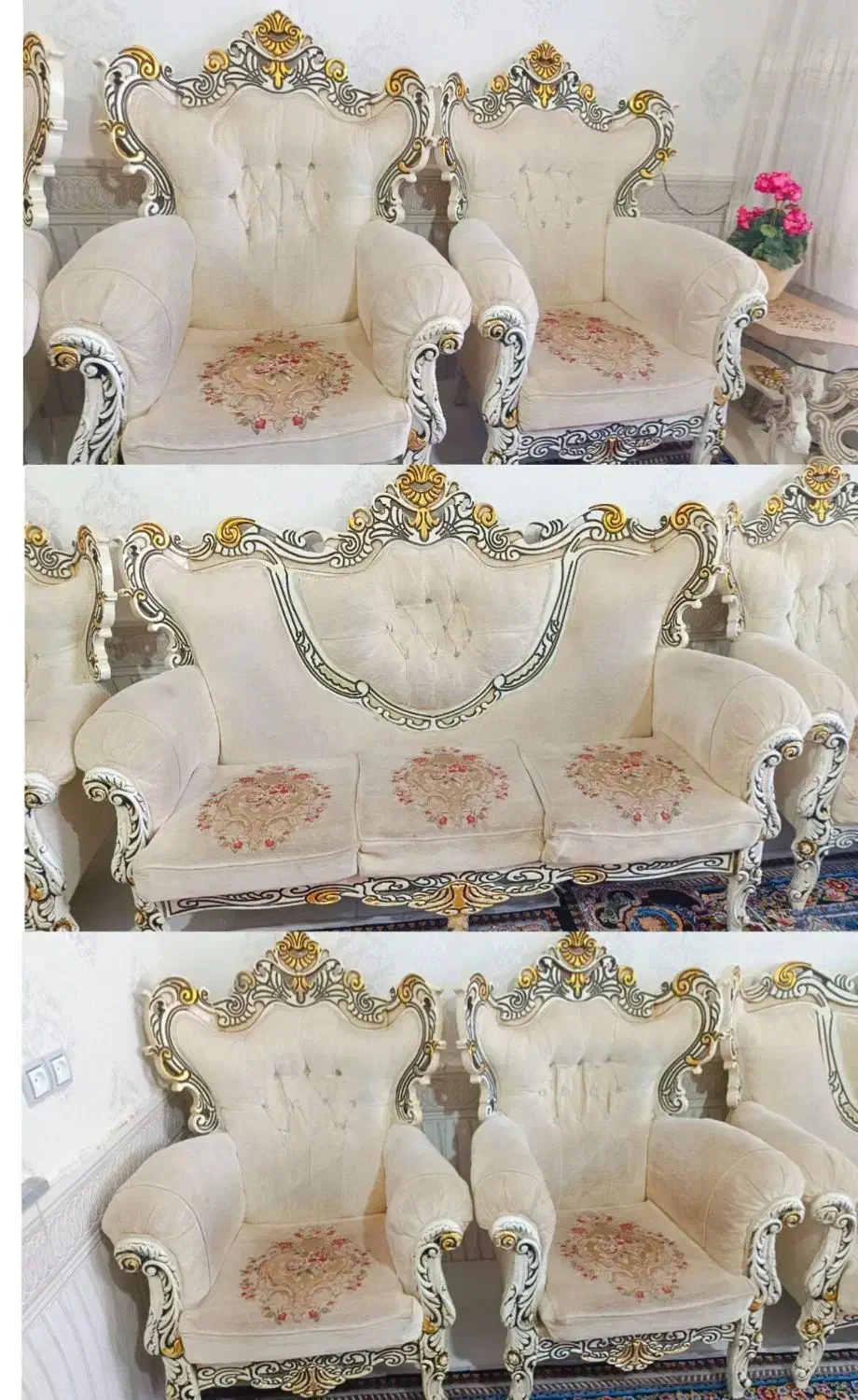 مبل سلطنتی درحد نو|مبلمان خانگی و میز عسلی|تربت‌حیدریه, پائین ولایت|دیوار