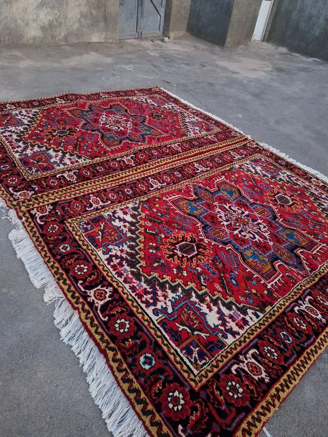 یک جفت فرش ۶متری هریس|فرش|خواجه, |دیوار