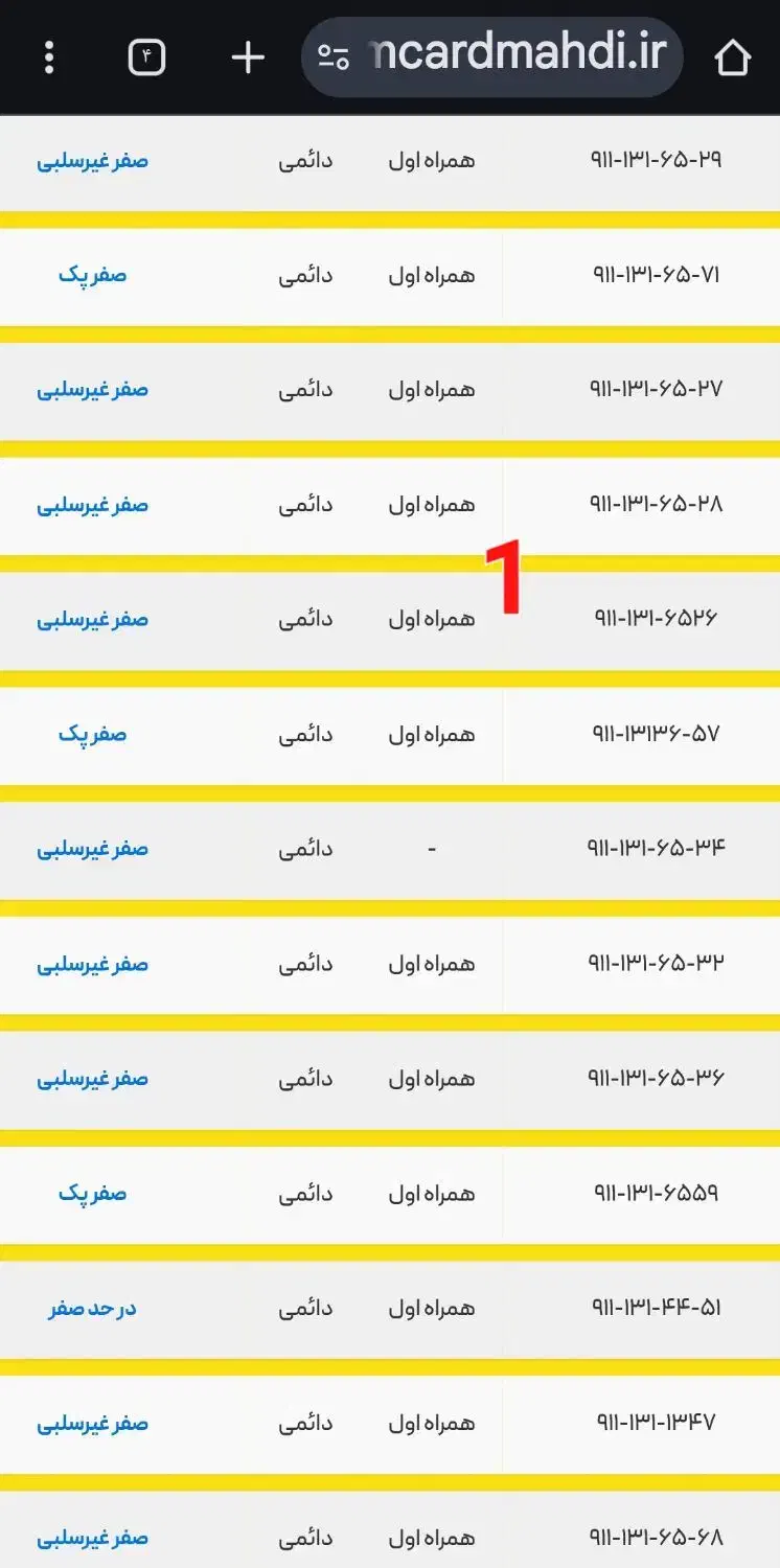 0911-1313-2-1-0|سیم‌کارت|رشت, حاجی آباد|دیوار