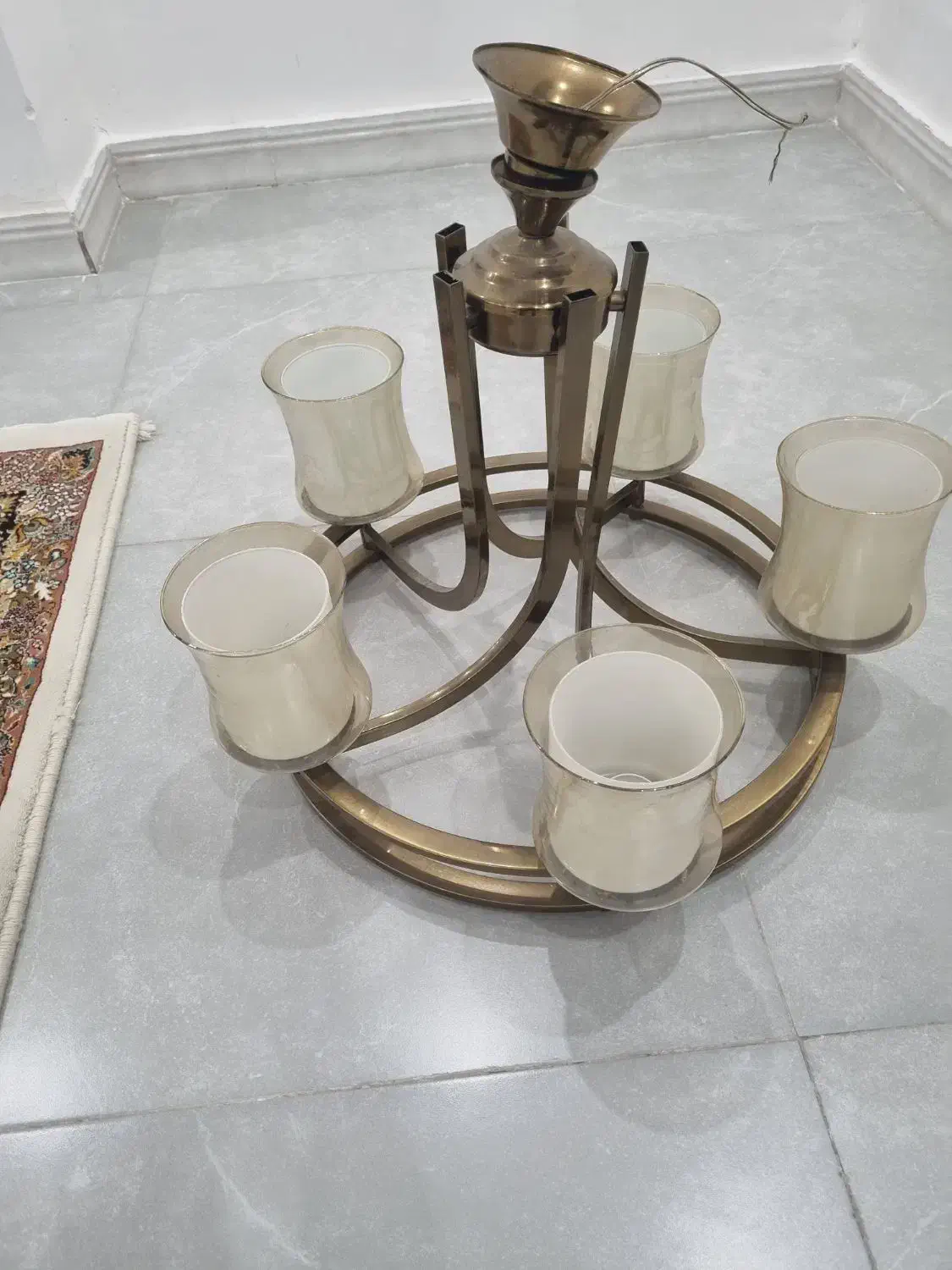 لوستر 5 شاخه|لوستر و چراغ آویز|رشت, توشیبا|دیوار