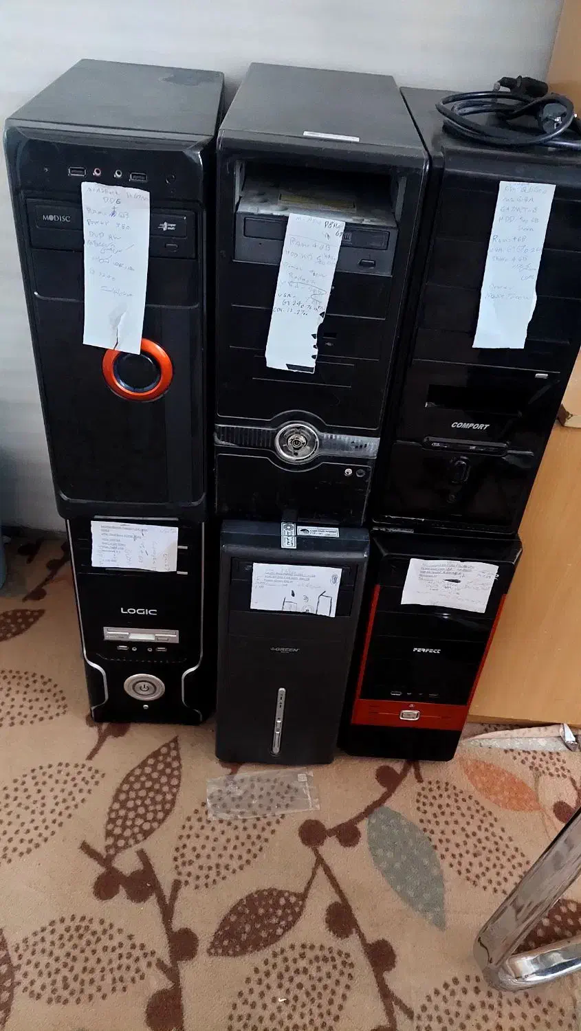 ۶ عدد کیس کامپیوتر|رایانه رومیزی|قم, هفت تیر|دیوار