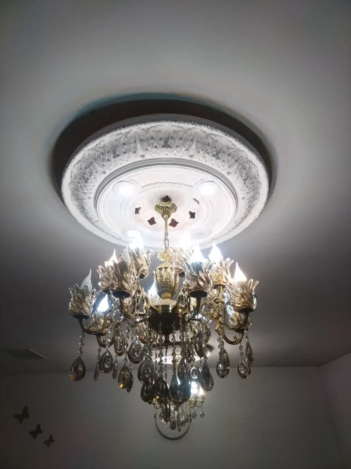 لوستر برنز 16 شعله|لوستر و چراغ آویز|هشتگرد, شهرک وحدت|دیوار