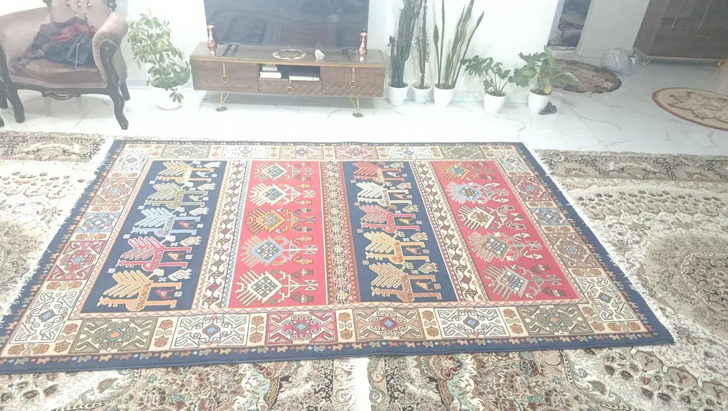 گلیم فرش ستاره کویر درجه یک|گلیم، جاجیم، گبه|شاهینشهر, گزبرخوار|دیوار