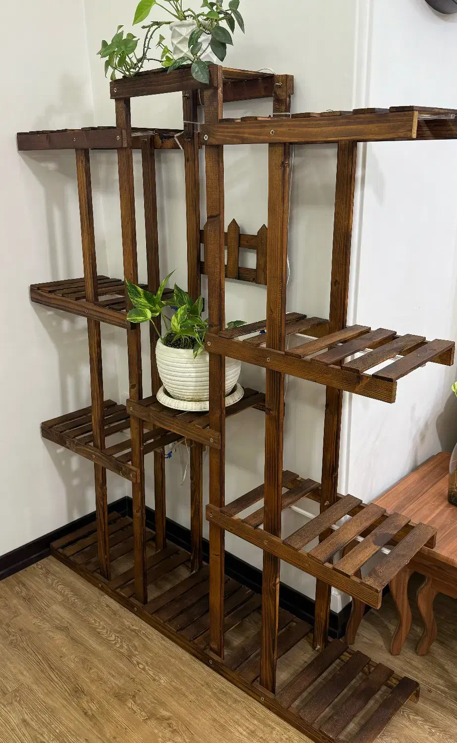 استند گل چوبی|کتابخانه، شلف، قفسههای دیواری|فرح آباد, |دیوار