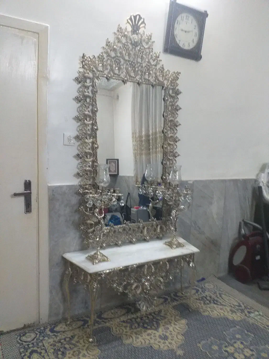 آینه وشعمدون برنجی|آینه|تهران, خزانه|دیوار