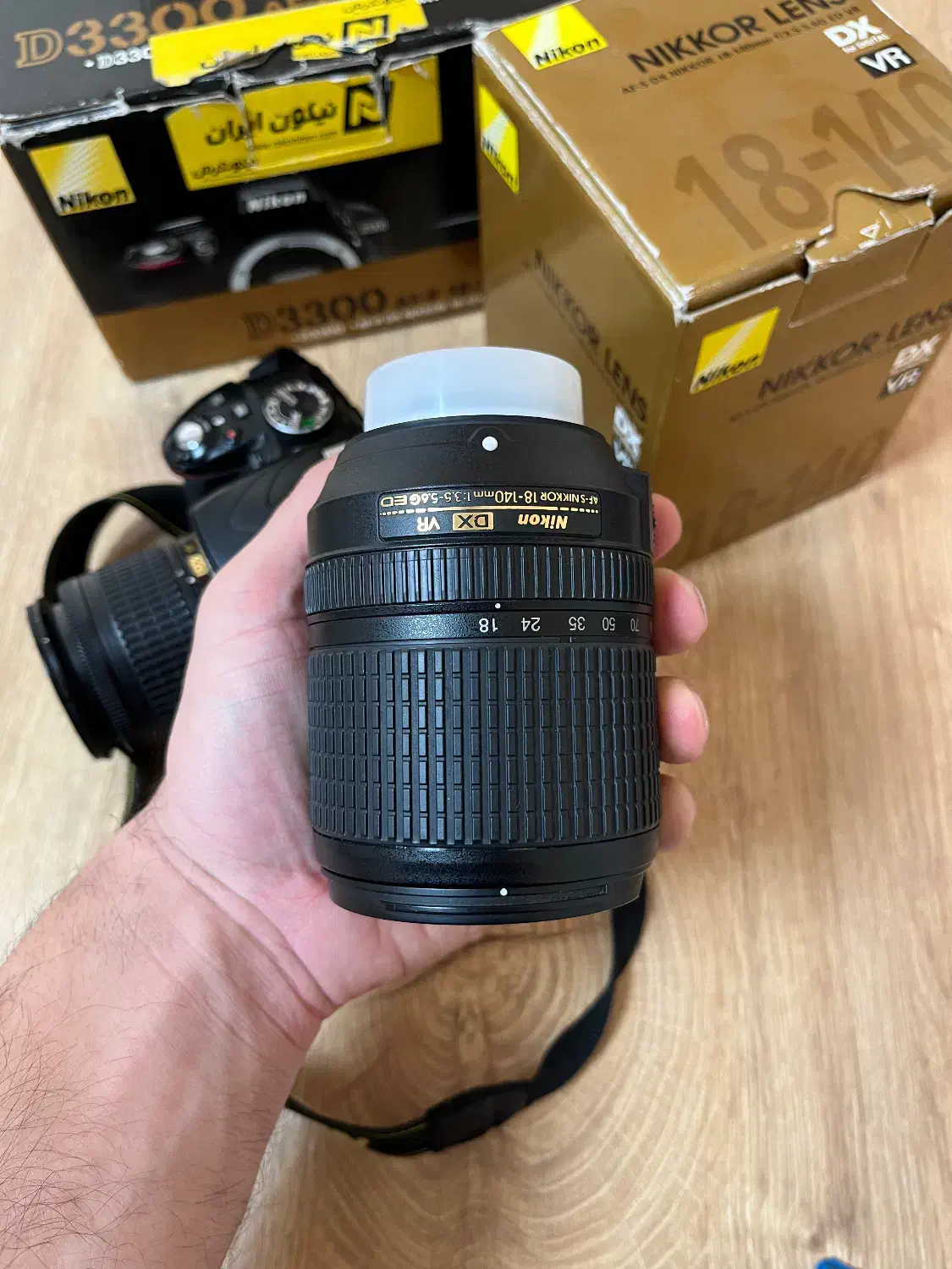 دوربین فیلم وعکس نیکون مدل d3300به همراه لنز 18-55|دوربین عکاسی و فیلم‌برداری|تهران, نارمک|دیوار