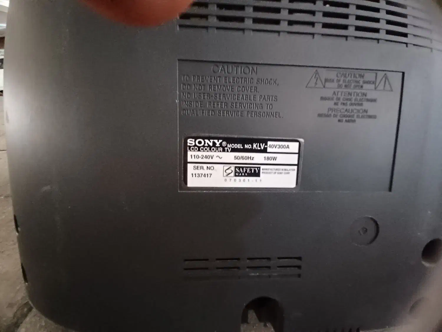 ال سی دی سونی مدل ۴۰v300a|تلویزیون و پروژکتور|فردیس, فردیس|دیوار