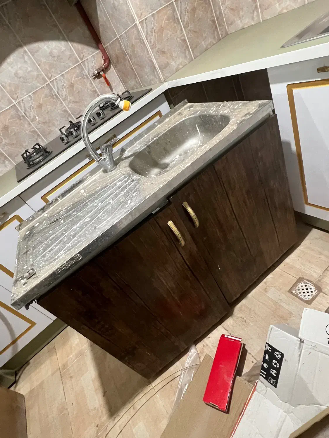 سینک تک قلو و کابینت|مصالح و تجهیزات ساختمان|بجنورد, |دیوار