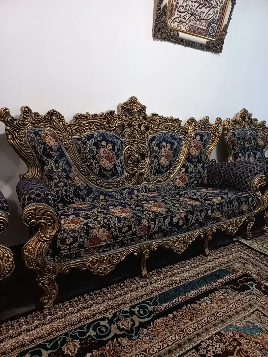 مبل سلطنتی ۹نفره با عسلی|مبلمان خانگی و میز عسلی|مشگین شهر, |دیوار