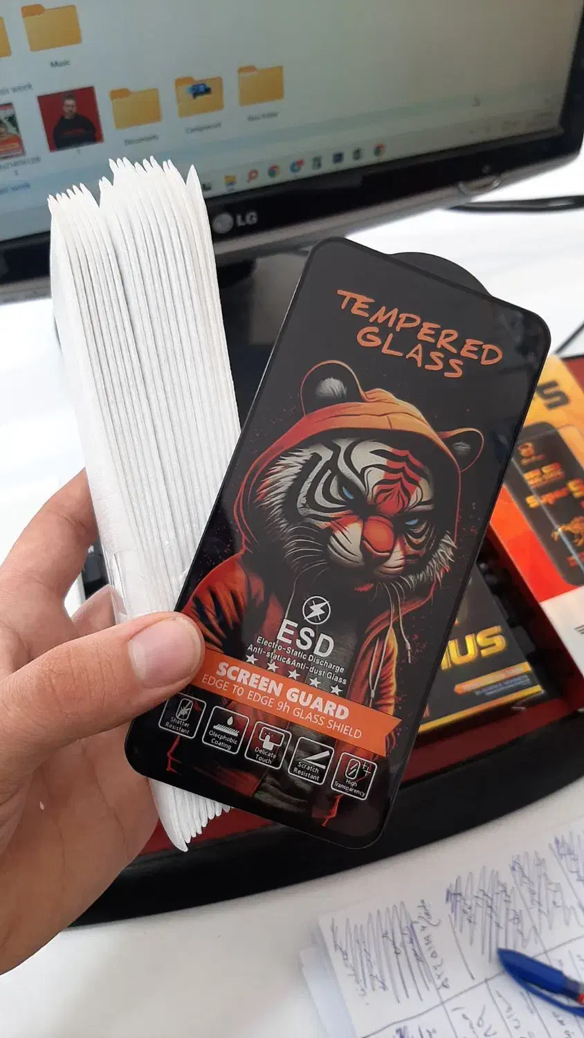 گلس اورجینال شیشه ای ساده،پرایوسی شخصی،ضخامت دار|لوازم جانبی موبایل و تبلت|مبارکه, |دیوار