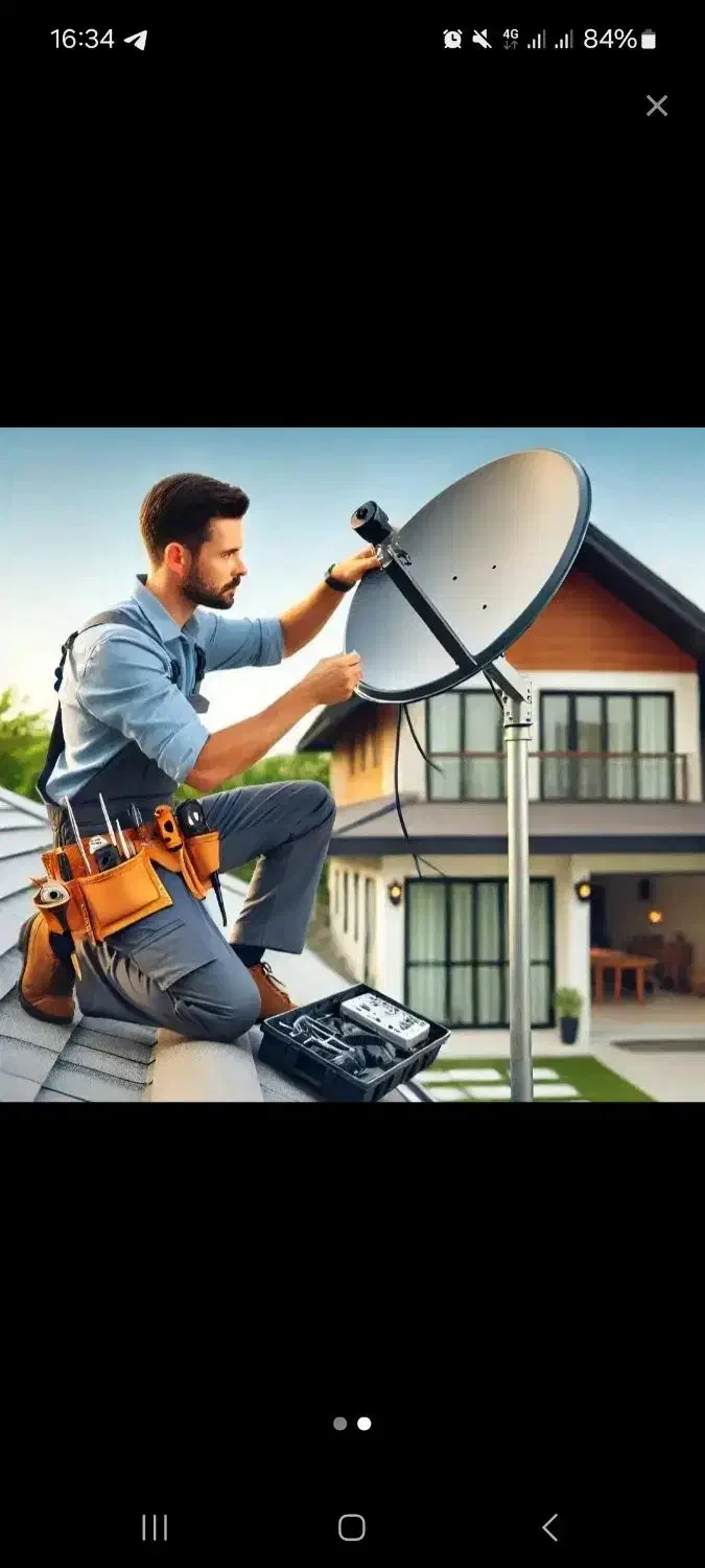 نصب و تنظیم انواع آنتن گردان ساده پایه Tv+تعمیر|خدمات پیشه و مهارت|جوانرود, |دیوار