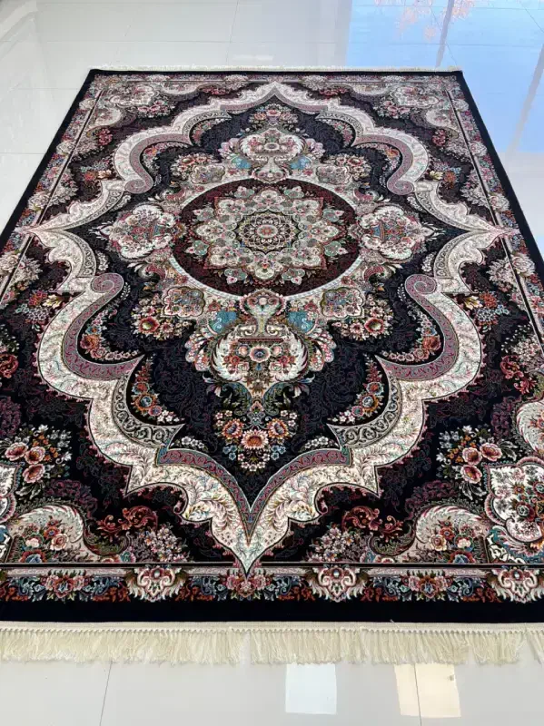 فرش شهیاد سرمه‌ای|فرش|آبیک, |دیوار